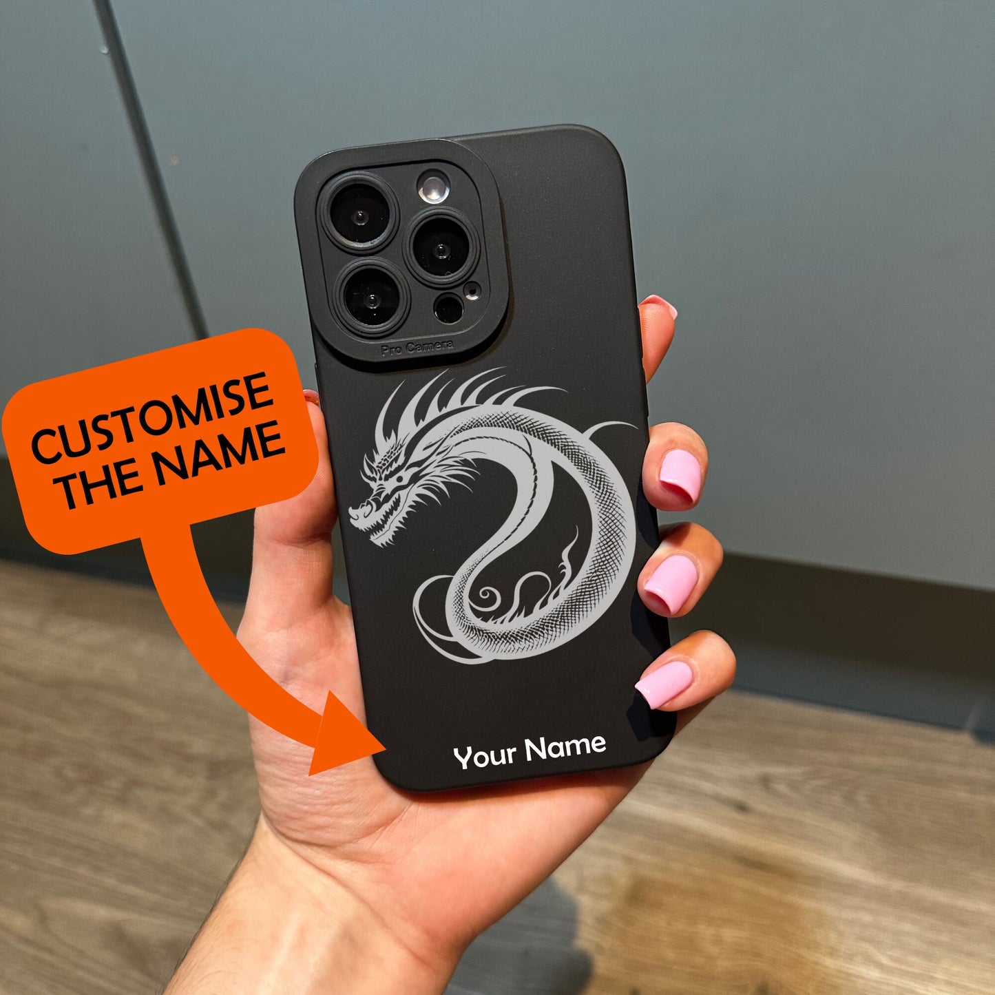 Dragon Phone Case for iPhone 15 14 13 12 11 11 Pro Max Mini 7 8 XR XS X Shockproof Phone Cover with Customised Name