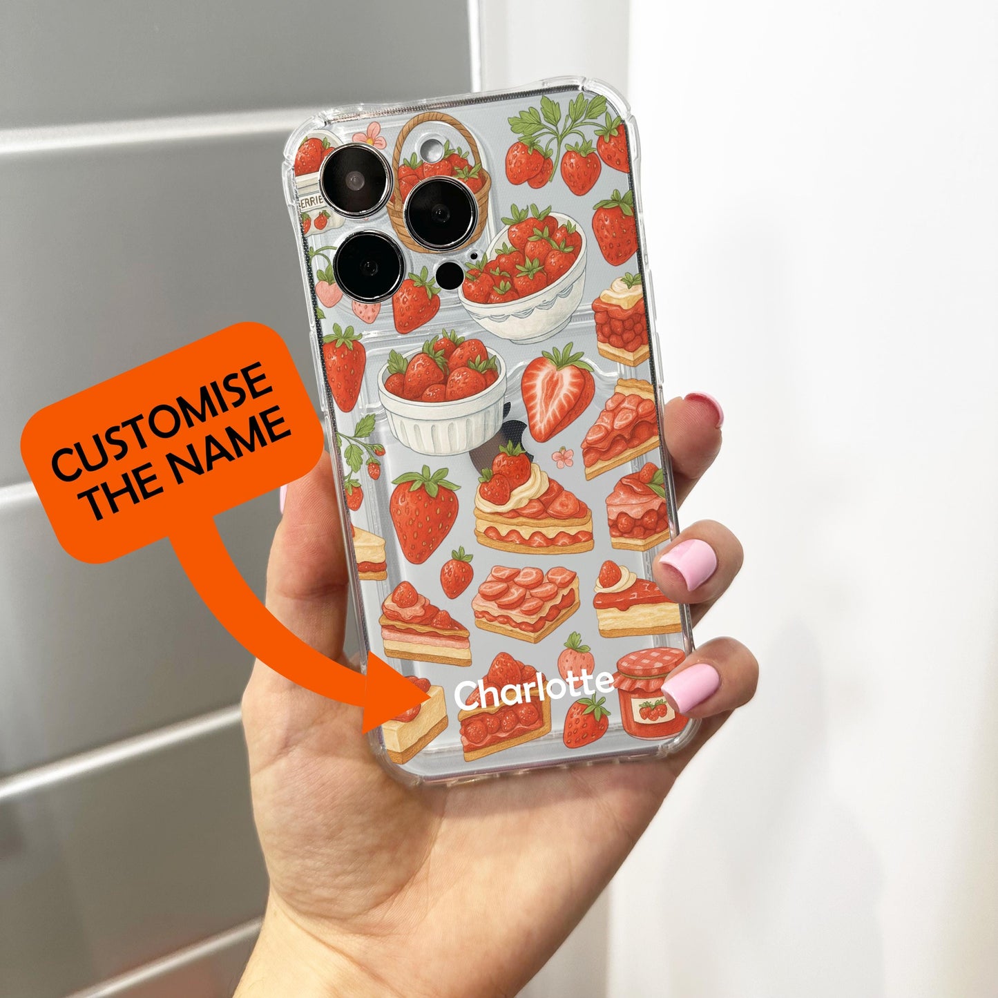 Strawberry Fruit Pattern Card Holder Phone Case for iPhone 17 16 15 14 13 12 11 11 Pro Max Mini 7 8 XR Wallet Shockproof Phone Cover