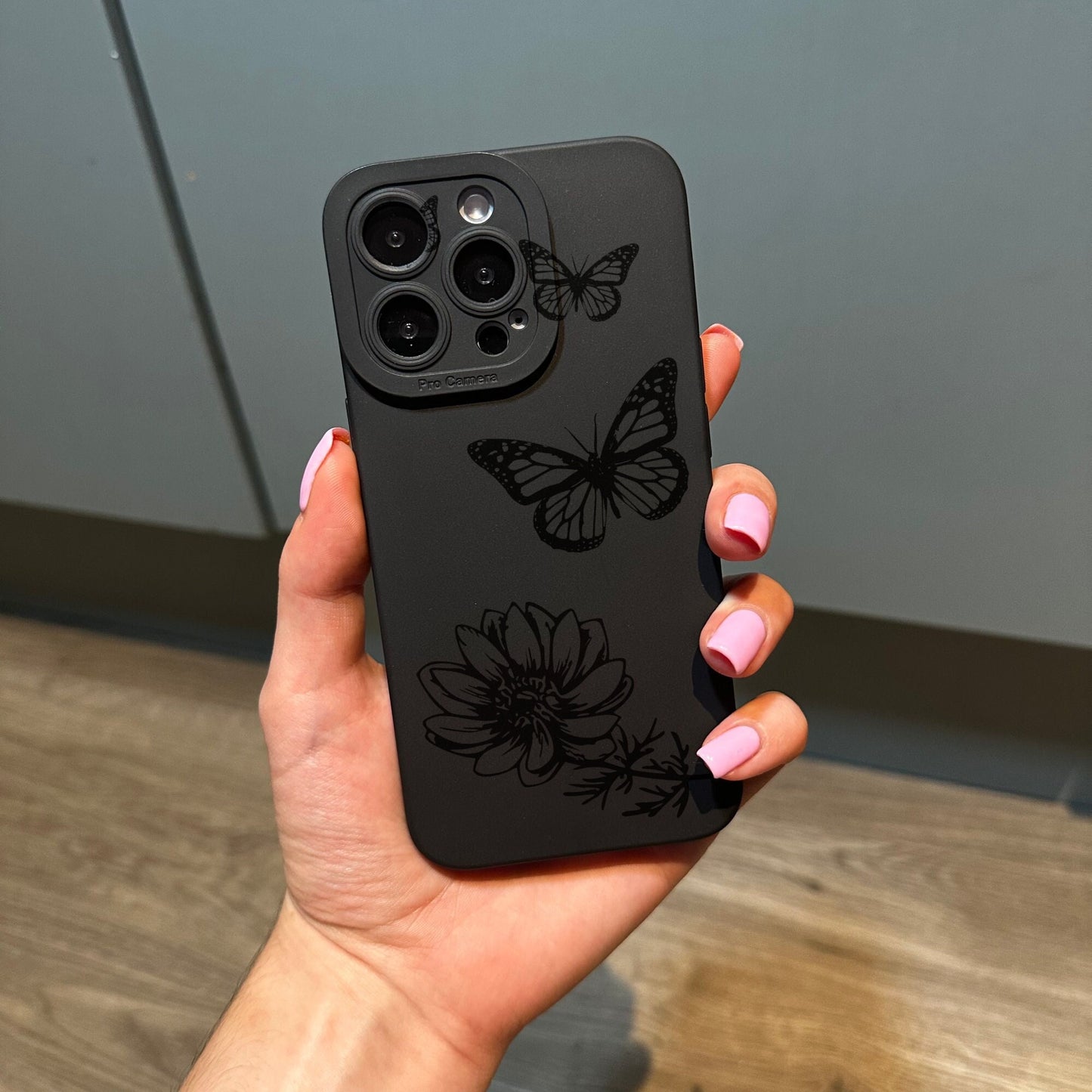 Floral Butterfly Phone Case with Cute Floral Print for iPhone 15 14 13 12 11 11 Pro Max Mini 7 8 XR XS X Shockproof Phone Cover Personalised
