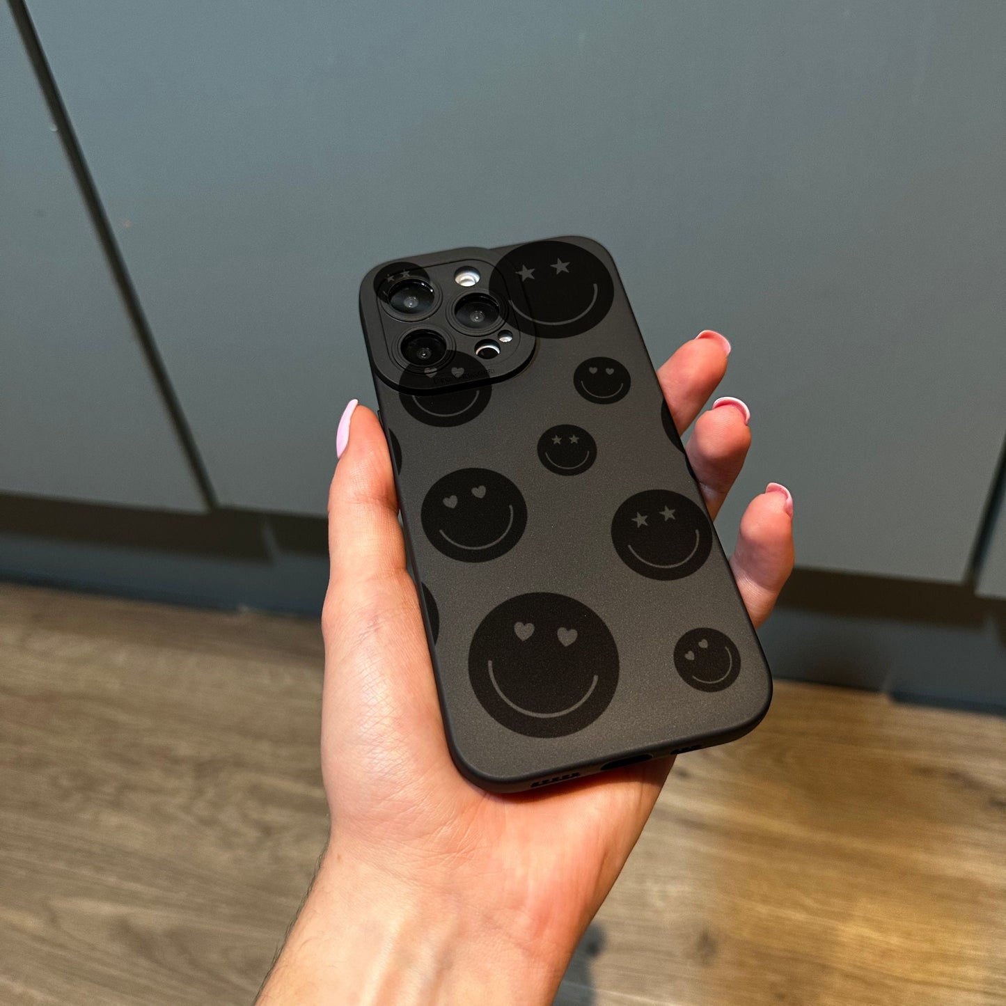 Love Heart Star Smiley Face Phone Case with Personalised Name for iPhone 15 14 13 12 11 11 Pro Max Mini 7 8 XR XS X Shockproof Phone Cover