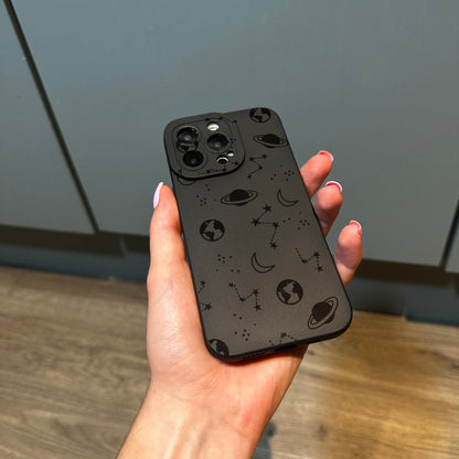 Planet Space Phone Case with Customised Name for iPhone 17 16 15 14 13 12 11 11 Pro Max Mini 7 8 XR XS X Shockproof Phone Cover Personalised