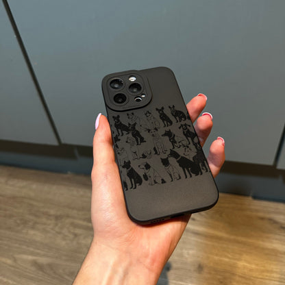 Dog Phone Case for iPhone 15 14 13 12 11 11 Pro Max Mini 7 8 XR XS X Shockproof Phone Cover with Customised Name and Cute Dogs