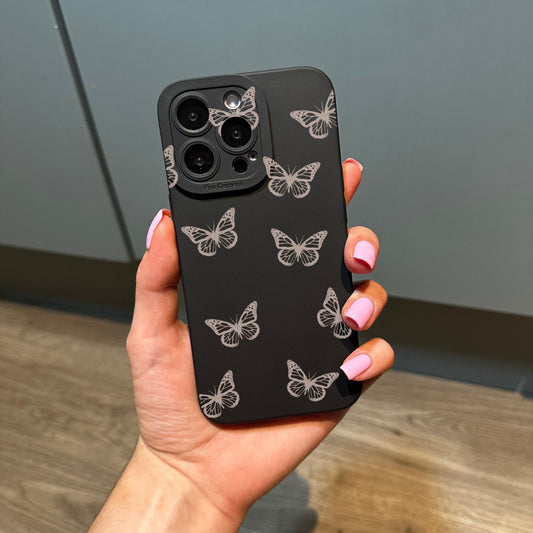 Cute Butterfly Phone Case for iPhone 15 14 13 12 11 11 Pro Max Mini 7 8 XR XS X Shockproof Phone Cover with Customised Name