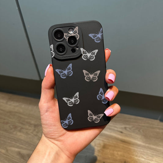 Pastel Colour Butterfly Phone Case for iPhone 15 14 13 12 11 11 Pro Max Mini 7 8 XR XS X Shockproof Phone Cover with Customised Name