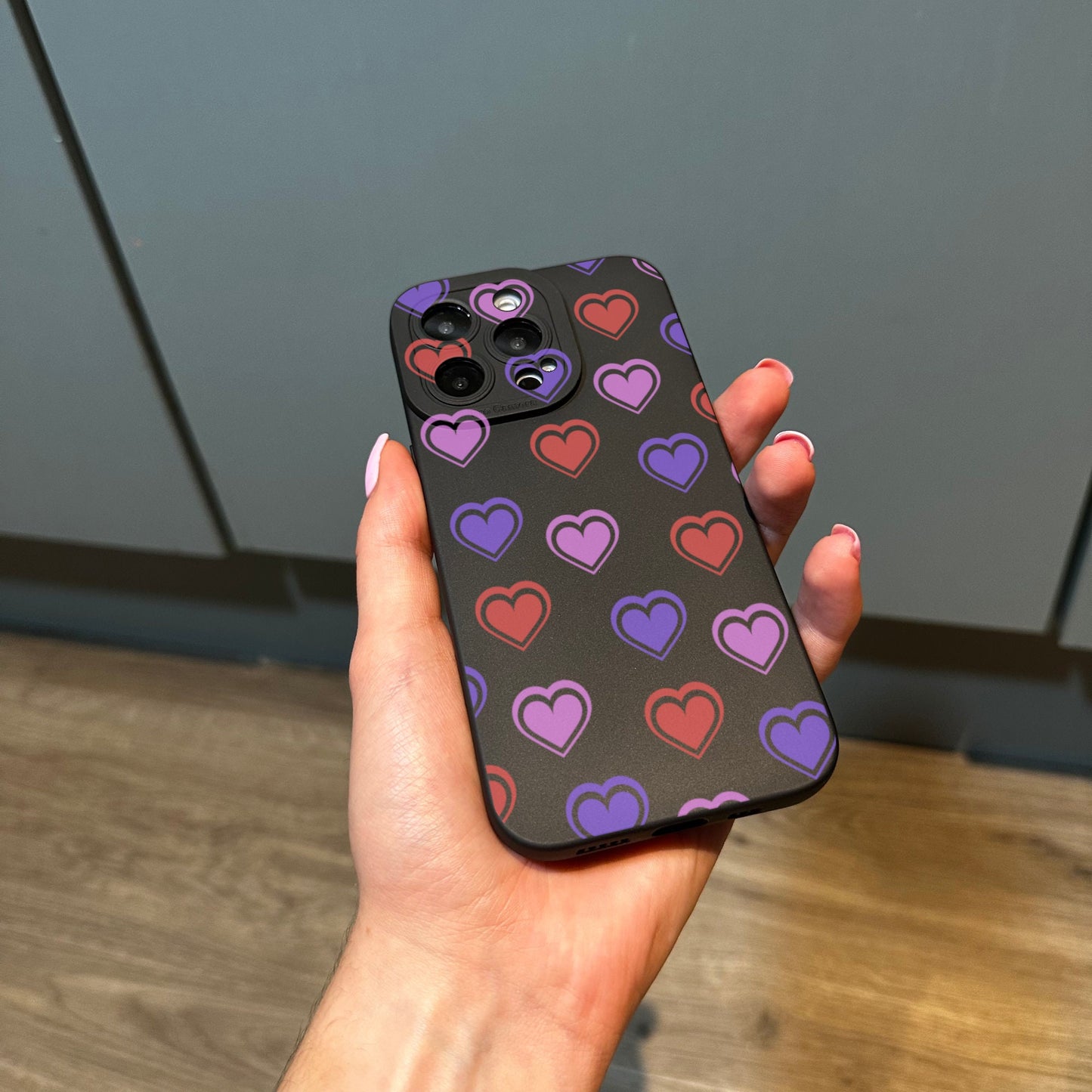 Love Heart Phone Case for iPhone 15 14 13 12 11 11 Pro Max Mini 7 8 XR XS X Shockproof Phone Cover with Customised Name