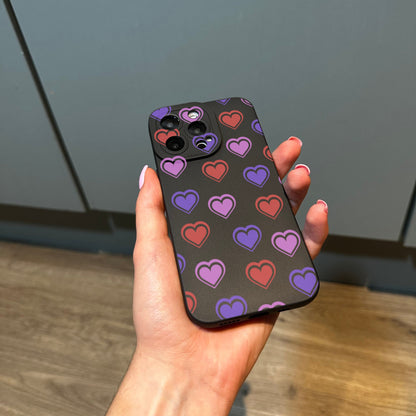 Love Heart Phone Case for iPhone 15 14 13 12 11 11 Pro Max Mini 7 8 XR XS X Shockproof Phone Cover with Customised Name