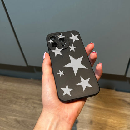 White Star Cute Phone Case for iPhone 17 16 15 14 13 12 11 11 Pro Max Mini 7 8 XR XS X Shockproof Phone Cover with Customised Name