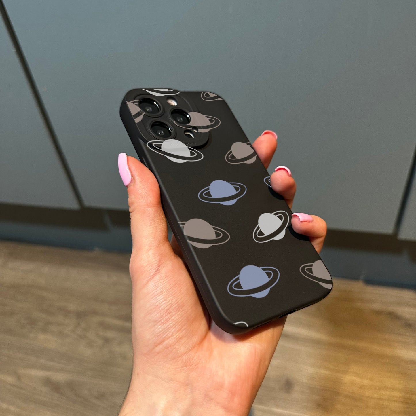 Space Planet Phone Case for iPhone 15 14 13 12 11 11 Pro Max Mini 7 8 XR XS X Shockproof Phone Cover with Customised Name