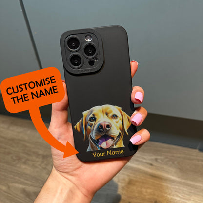 Cute Dog Phone Case for iPhone 15 14 13 12 11 11 Pro Max Mini 7 8 XR XS X Shockproof Phone Cover with Customised Name