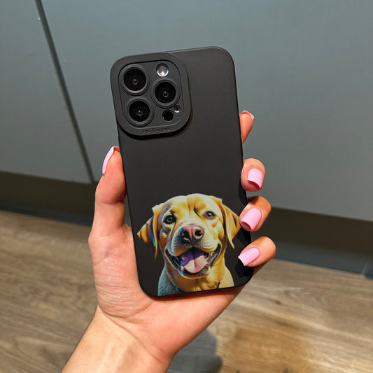 Cute Dog Phone Case for iPhone 15 14 13 12 11 11 Pro Max Mini 7 8 XR XS X Shockproof Phone Cover with Customised Name