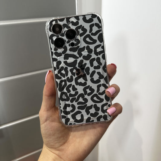 Leopard Print Card Holder Phone Case for iPhone 15 14 13 12 11 11 Pro Max Mini 7 8 XR XS X Shockproof Phone Cover with Customised Name