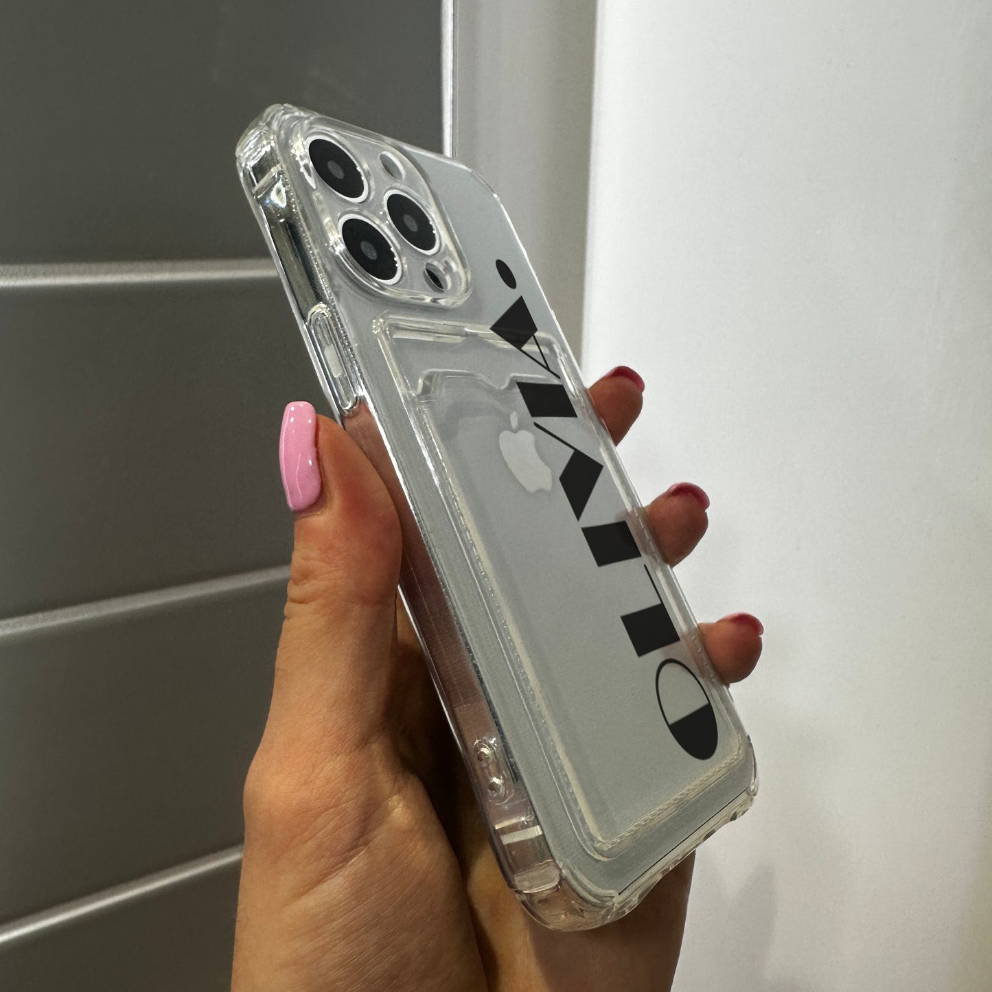 Personalised Name Card Holder Phone Case for iPhone 17 16 15 14 13 12 11 11 Pro Max Mini 7 8 XR XS X Wallet Shockproof Phone Cover