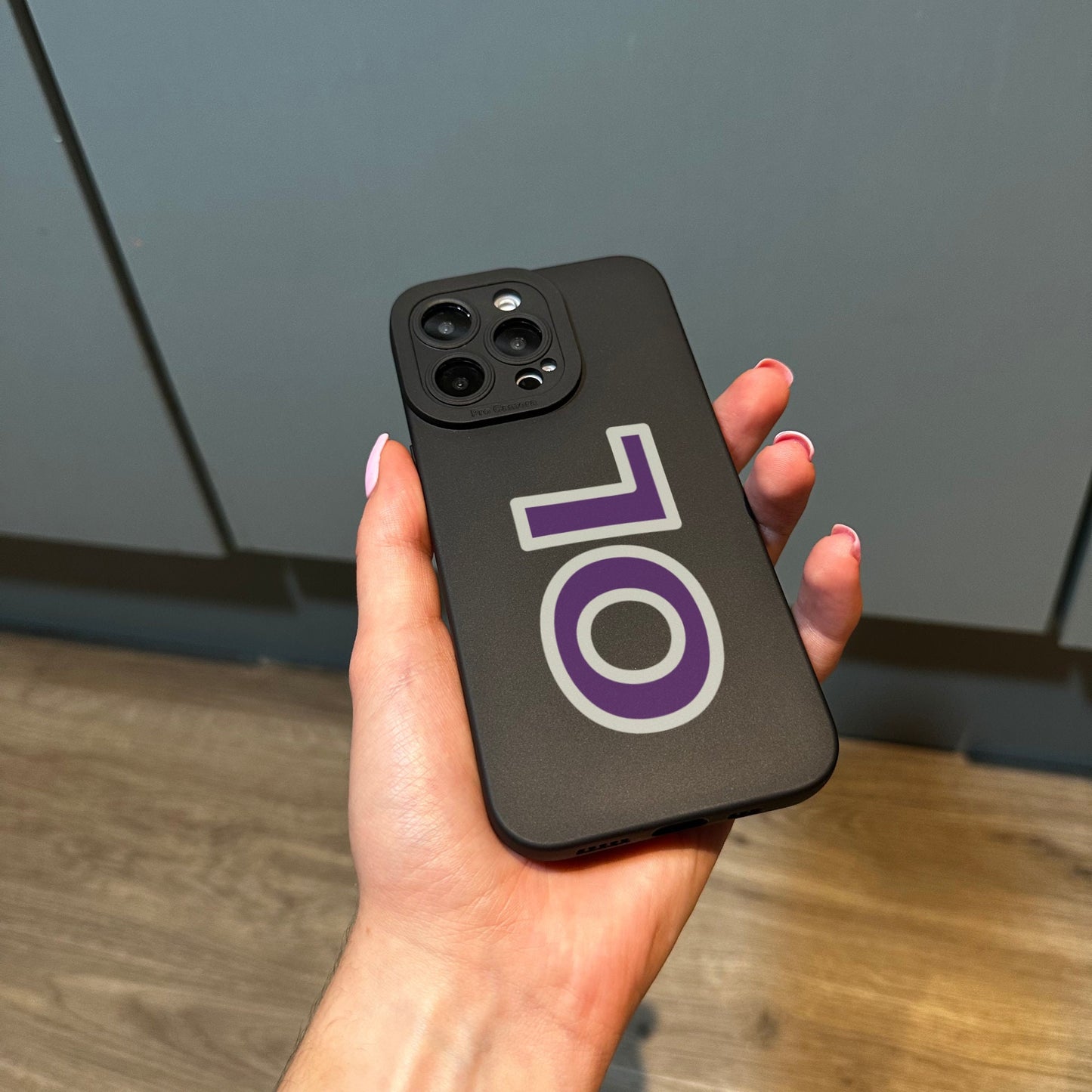 Personalised Large Initial Black Phone Case for iPhone 15 14 13 12 11 11 Pro Max Mini 7 8 XR XS X Shockproof Phone Cover Monogram Phone Case