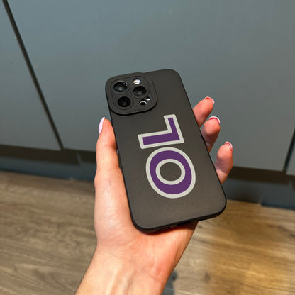 Personalised Large Initial Black Phone Case for iPhone 15 14 13 12 11 11 Pro Max Mini 7 8 XR XS X Shockproof Phone Cover Monogram Phone Case