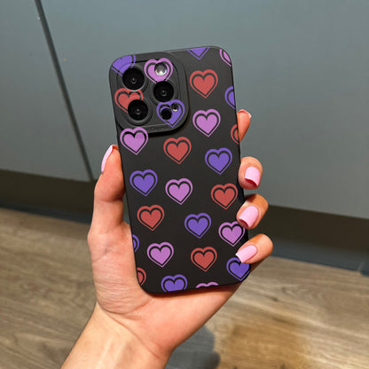 Love Heart Phone Case for iPhone 15 14 13 12 11 11 Pro Max Mini 7 8 XR XS X Shockproof Phone Cover with Customised Name