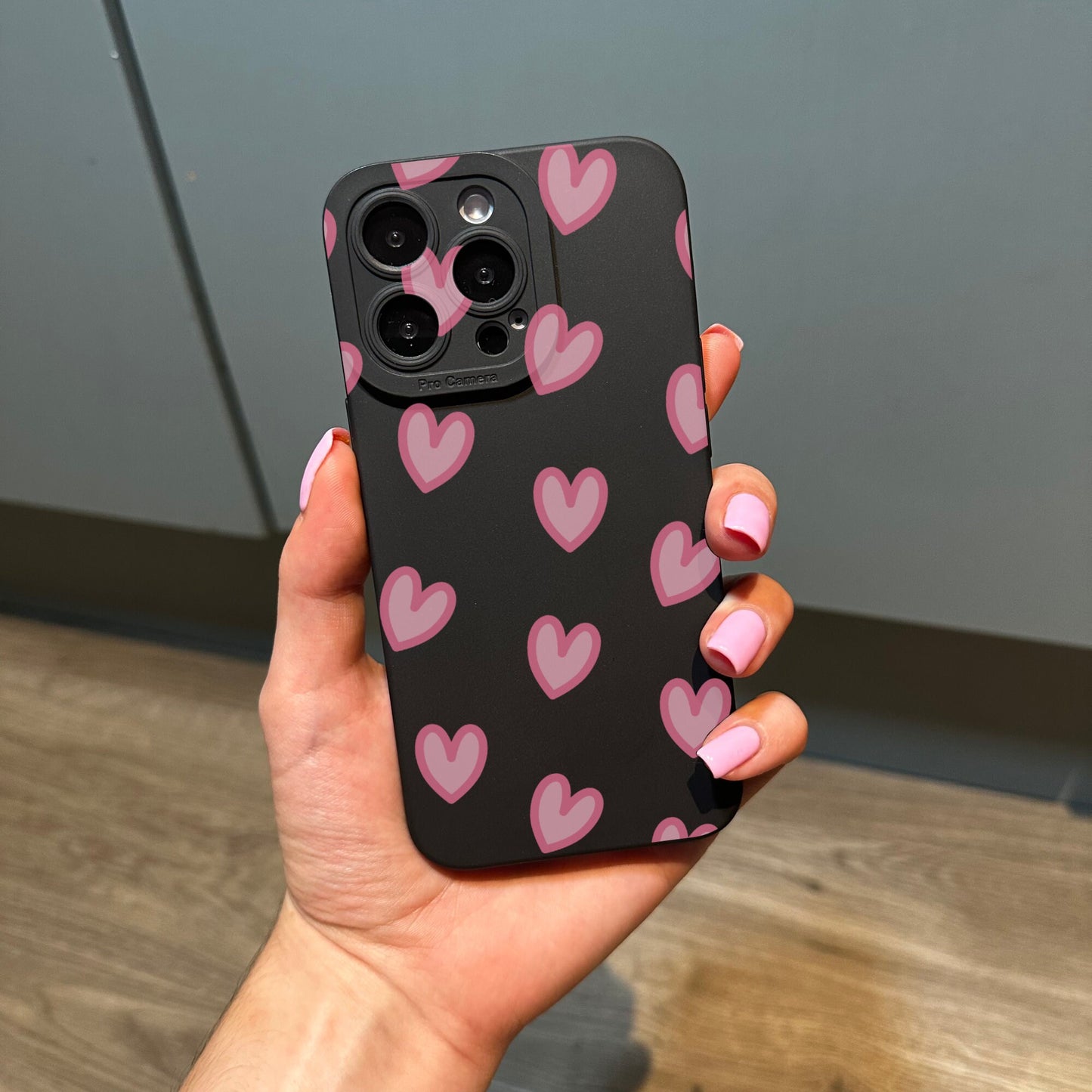 Cute Heart Phone Case for iPhone 15 14 13 12 11 11 Pro Max Mini 7 8 XR XS X Shockproof Phone Cover with Customised Name