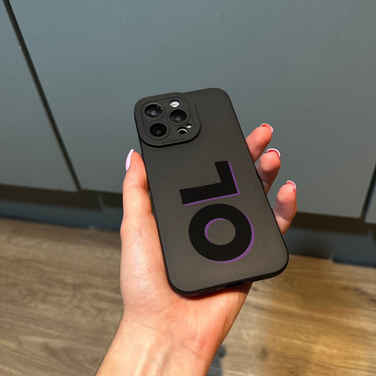 Personalised Large Black Initial Phone Case for iPhone 15 14 13 12 11 11 Pro Max Mini 7 8 XR XS X Shockproof Phone Cover Monogram Phone Case