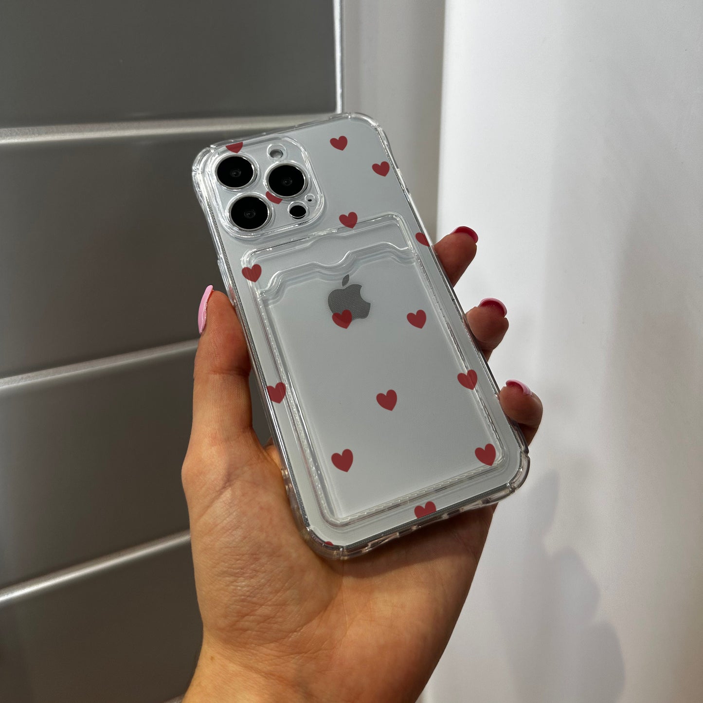 Girls Personalised Card Holder Phone Case for iPhone 17 16 15 14 13 12 11 11 Pro Max Mini 7 8 XR XS X Shockproof Phone Cover Custom Name