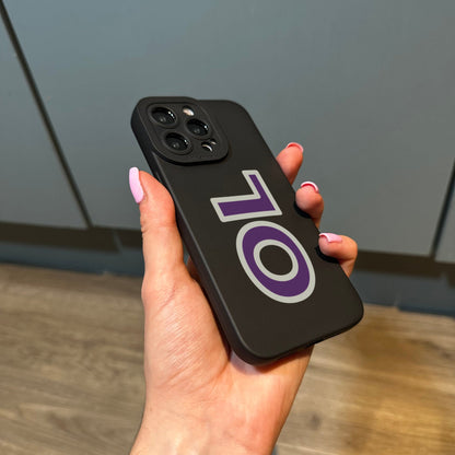 Personalised Large Initial Black Phone Case for iPhone 15 14 13 12 11 11 Pro Max Mini 7 8 XR XS X Shockproof Phone Cover Monogram Phone Case