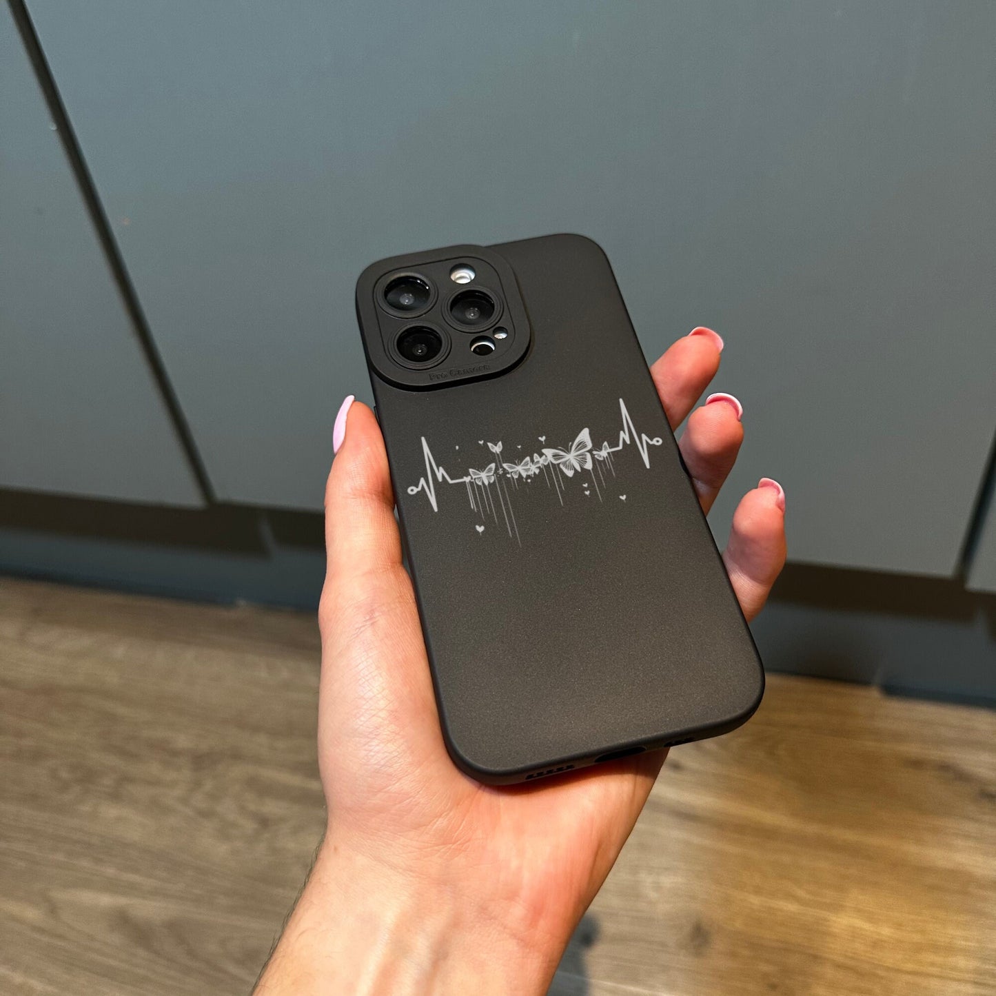 Cardiogram Butterfly Love Phone Case With Heart Beat for iPhone 15 14 13 12 11 11 Pro Max Mini 7 8 XR XS X Shockproof Phone Cover