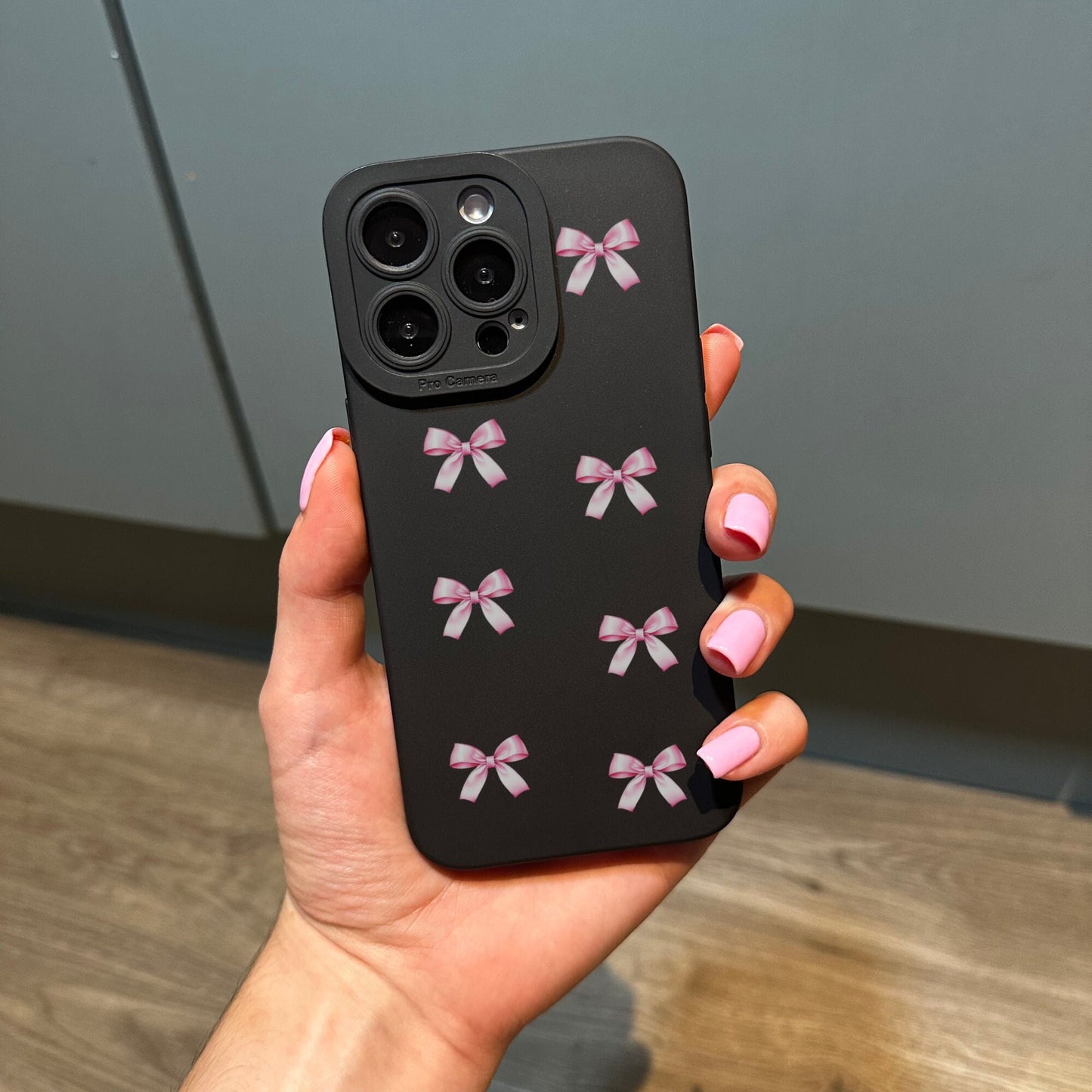 Bow Phone Case with Coquette Aesthetic for iPhone 15 14 13 12 11 11 Pro Max Mini 7 8 XR XS X Shockproof Cover With Personalised Name