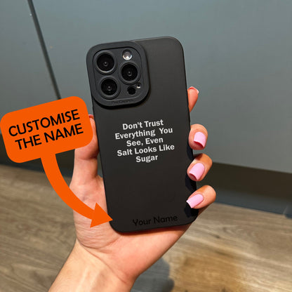 Positivity Goal Girls Phone Case with Quote for iPhone 15 14 13 12 11 11 Pro Max Mini 7 8 XR XS X Shockproof Phone Cover with Custom Name