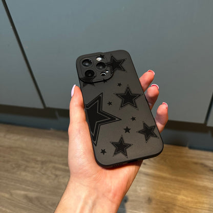 Star Black Phone Case for iPhone 17 16 15 14 13 12 11 11 Pro Max Mini 7 8 XR XS X Shockproof Phone Cover with Customised Name