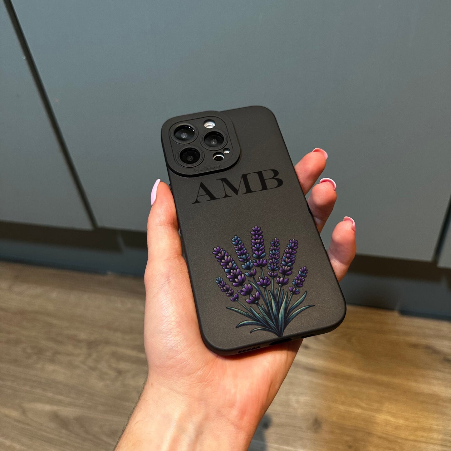 Personalised Initial Black Phone Case for iPhone 15 14 13 12 11 11 Pro Max Mini 7 8 XR XS X Shockproof Phone Cover Monogram Phone Case