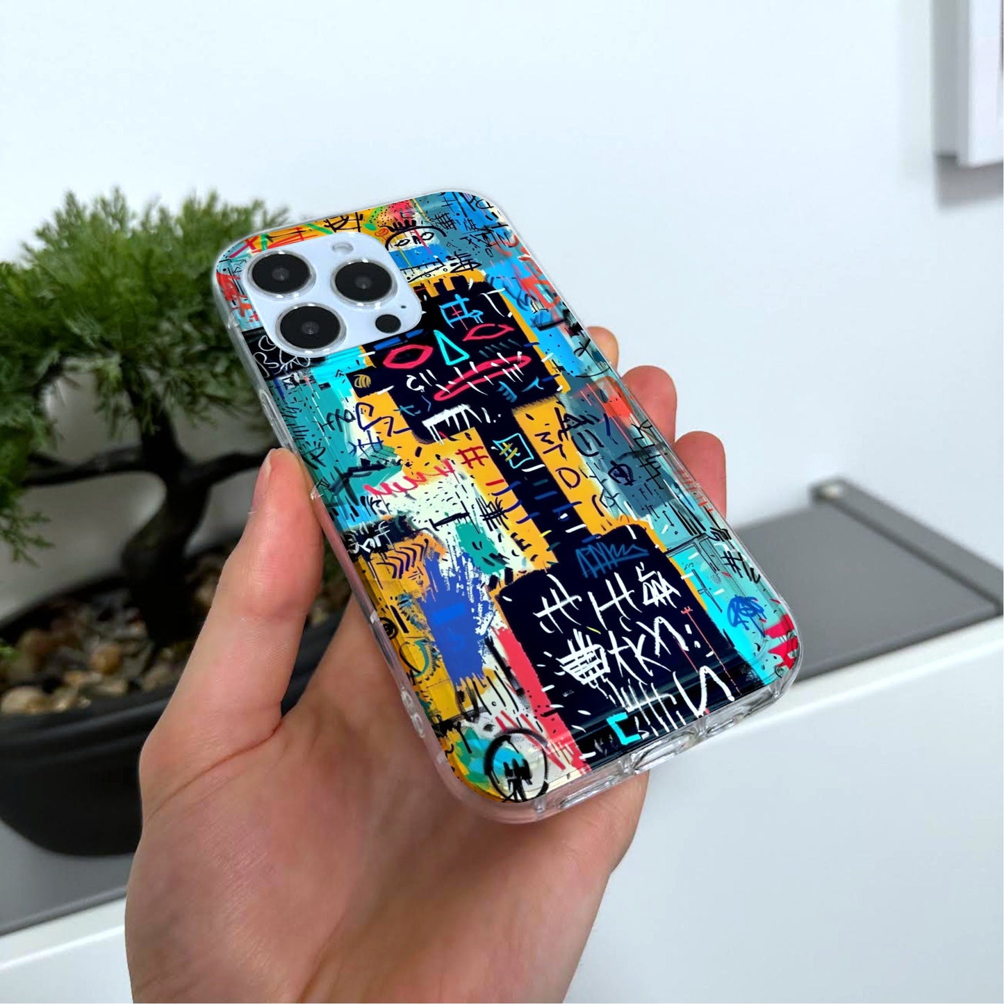 Graffiti Urban Art Phone Case for iPhone 17 16 15 14 13 12 11 11 Pro Max Mini 7 8 XR XS X Shockproof Silicone Phone Cover with Custom Name