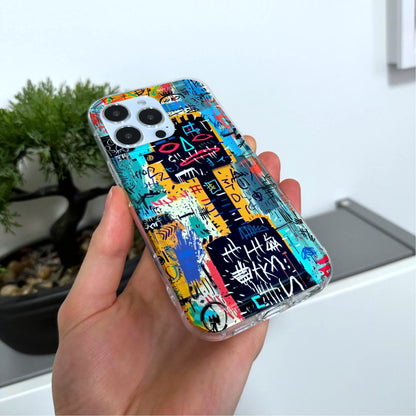 Graffiti Urban Art Phone Case for iPhone 17 16 15 14 13 12 11 11 Pro Max Mini 7 8 XR XS X Shockproof Silicone Phone Cover with Custom Name