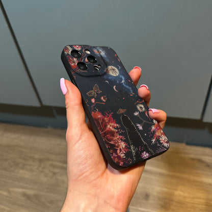 Floral Butterfly Star Phone Case for iPhone 15 14 13 12 11 11 Pro Max Mini 7 8 XR XS X Shockproof Phone Cover with Customised Name