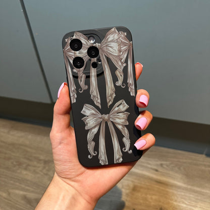 Bow Print Coquette Phone Case for iPhone 15 14 13 12 11 11 Pro Max Mini 7 8 XR XS X Shockproof Cover With Personalised Name
