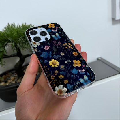 Floral Butterfly Pattern Phone Case for iPhone 15 14 13 12 11 11 Pro Max Mini 7 8 XR X XS Shockproof Silicone Phone Cover with Custom Name