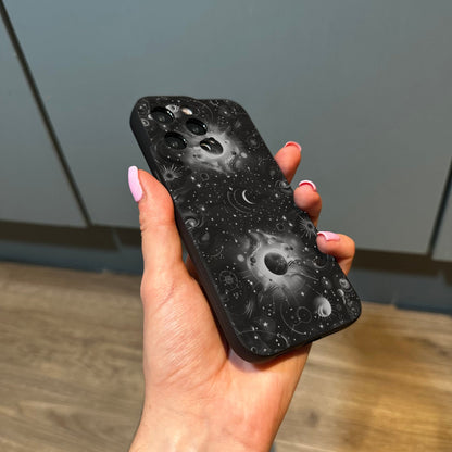 Celestial Moon Planet Star Phone Case for iPhone 15 14 13 12 11 11 Pro Max Mini 7 8 XR XS X Shockproof Phone Cover with Customised Name