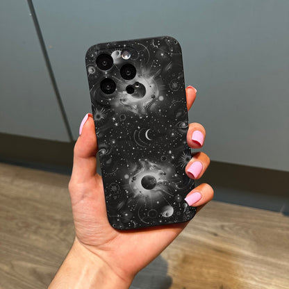 Celestial Moon Planet Star Phone Case for iPhone 15 14 13 12 11 11 Pro Max Mini 7 8 XR XS X Shockproof Phone Cover with Customised Name