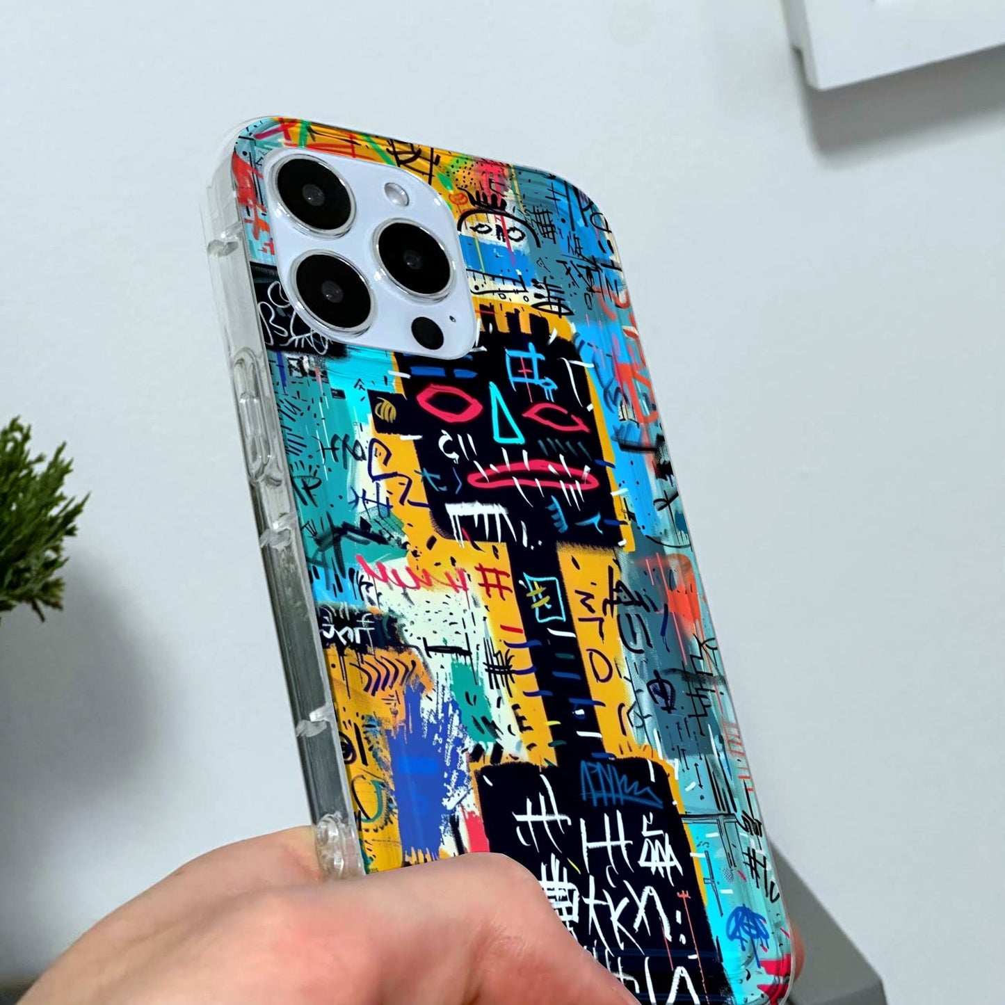 Graffiti Urban Art Phone Case for iPhone 17 16 15 14 13 12 11 11 Pro Max Mini 7 8 XR XS X Shockproof Silicone Phone Cover with Custom Name