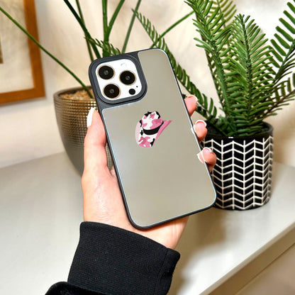Cowgirl Hat Mirror Phone Case for iPhone 15 14 13 12 11 11 Pro Max Mini 7 8 XR XS X Shockproof Phone Cover for Make Up with Custom Name