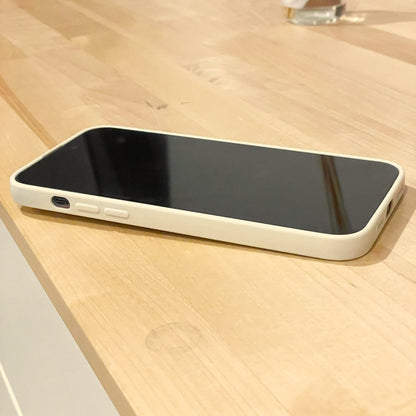 Small Heart Beige Phone Case for iPhone 17 16 15 14 13 12 11 11 Pro Max Mini 7 8 XR XS X Shockproof Phone Cover with Personalised Name