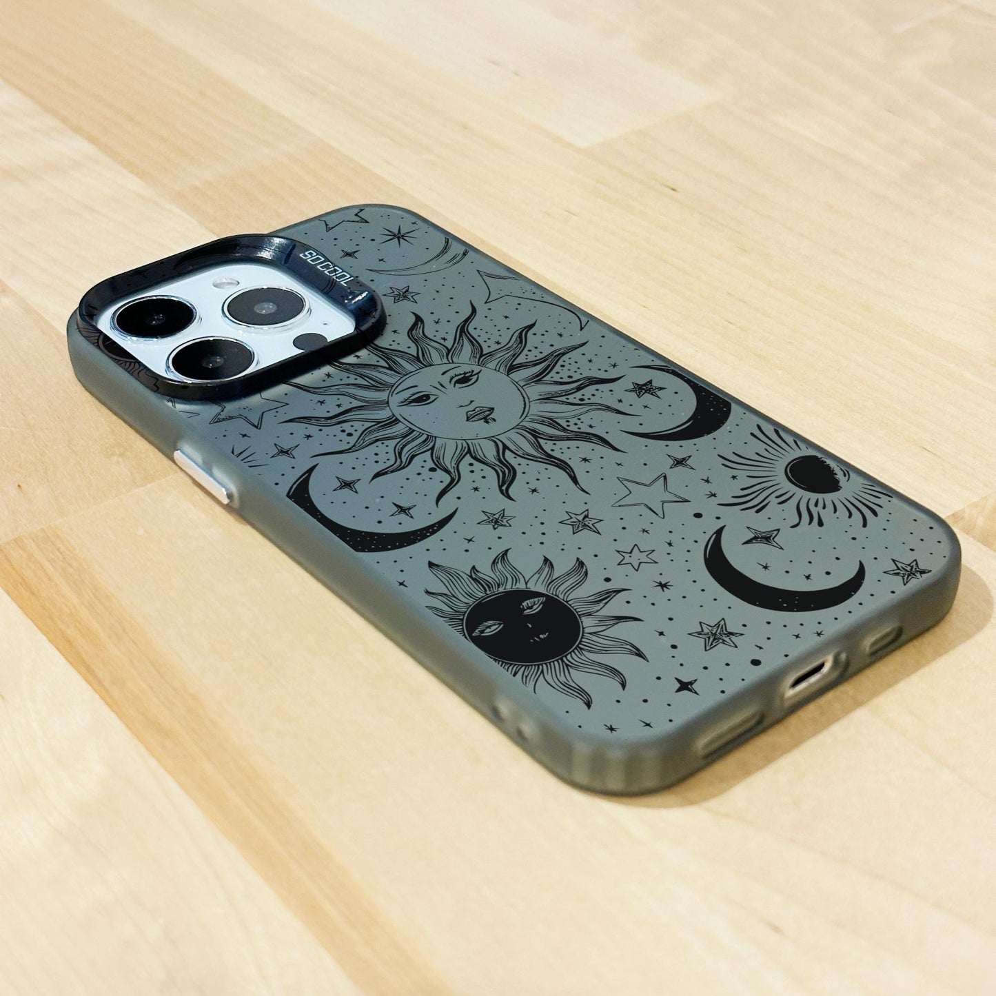 Celestial Moon Sun Star Phone Case for iPhone 15 14 13 12 11 11 Pro Max Mini 7 8 XR XS X Shockproof Phone Cover with Customised Name