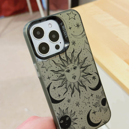 Celestial Moon Sun Star Phone Case for iPhone 15 14 13 12 11 11 Pro Max Mini 7 8 XR XS X Shockproof Phone Cover with Customised Name
