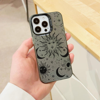 Celestial Moon Sun Star Phone Case for iPhone 15 14 13 12 11 11 Pro Max Mini 7 8 XR XS X Shockproof Phone Cover with Customised Name