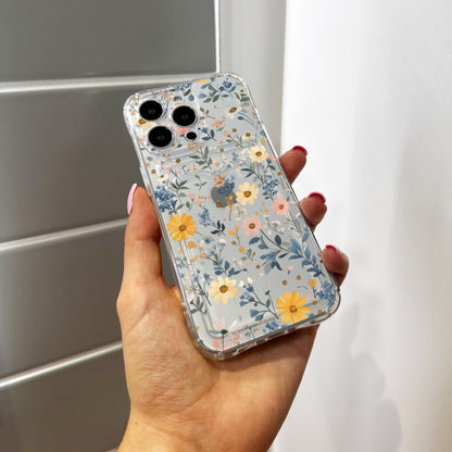 Floral Cute Card Holder Phone Case for iPhone 17 16 15 14 13 12 11 11 Pro Max Mini 7 8 XR XS X Wallet Shockproof Phone Cover Customised Name
