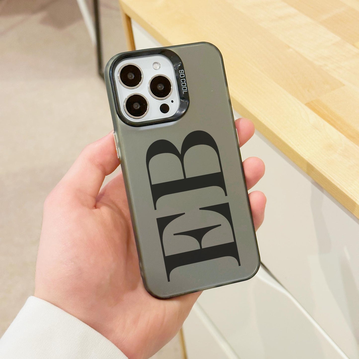 Personalised Large Initial Luxury Phone Case for iPhone 15 14 13 12 11 11 Pro Max 7 8 XR XS X Shockproof Phone Cover Monogram Phone Case