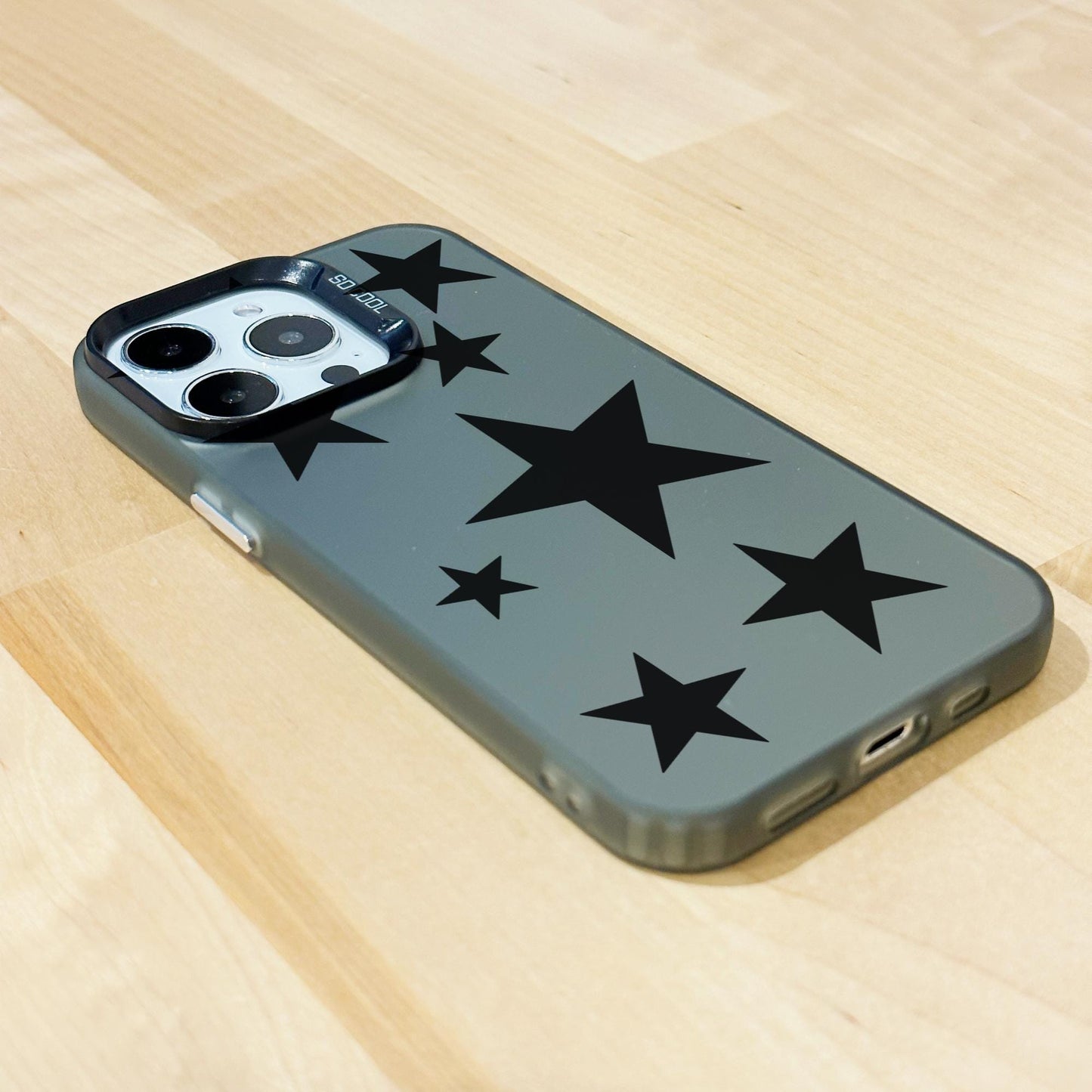 Black Star Pattern Phone Case for iPhone 15 14 13 12 11 11 Pro Max Mini 7 8 XR XS X Shockproof Phone Cover with Customised Name