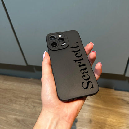 Personalised Name Black Phone Case for iPhone 17 16 15 14 13 12 11 11 Pro Max Mini 7 8 XR XS X Shockproof Phone Cover Customised