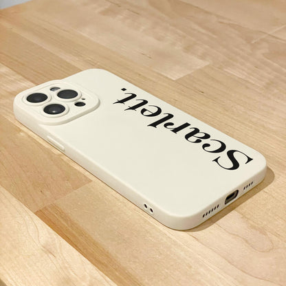 Personalised Name Beige Phone Case for iPhone 17 16 15 14 13 12 11 11 Pro Max Mini 7 8 XR X Shockproof Phone Cover Custom Girls Phone Case