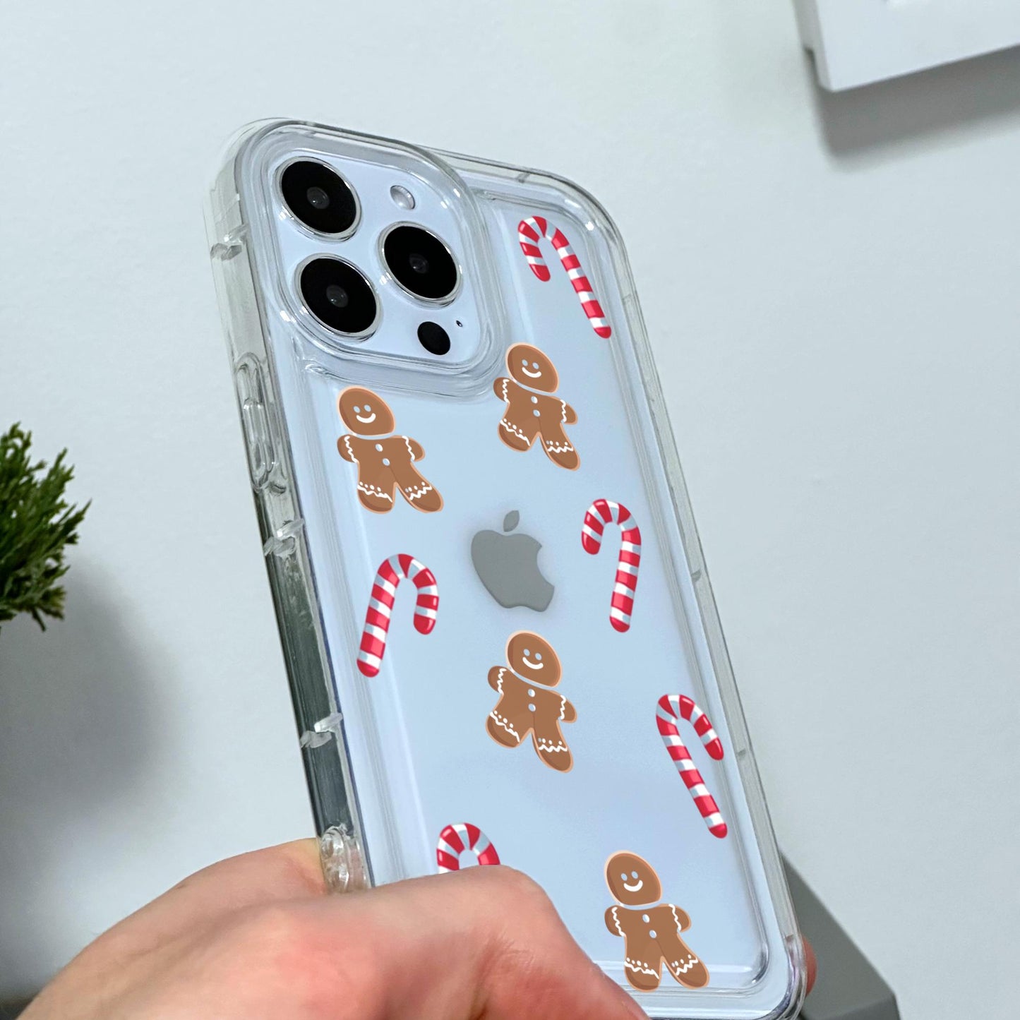 Christmas Clear Phone Case for iPhone 16 15 14 13 12 11 11 Pro Max Mini 7 8 XR XS X Shockproof Silicone Phone Cover