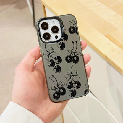 Cherry Bow Pattern Phone Case for iPhone 15 14 13 12 11 11 Pro Max Mini 7 8 XR XS X Shockproof Phone Cover with Customised Name