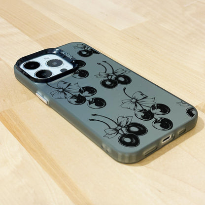 Cherry Bow Pattern Phone Case for iPhone 15 14 13 12 11 11 Pro Max Mini 7 8 XR XS X Shockproof Phone Cover with Customised Name