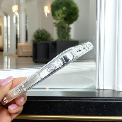 Red Heart Bow Pattern Clear Thick Phone Case for iPhone 16 15 14 13 12 11 11 Pro Max Mini 7 8 XR XS X Shockproof Slim Phone Cover for Girls